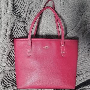 Genuine Leather Coach Tote Bag